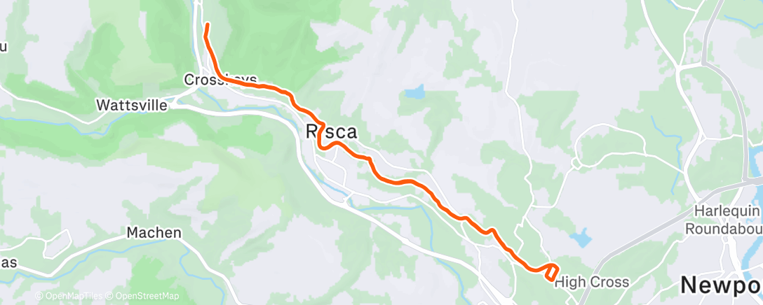 Map of the activity, Morning Run