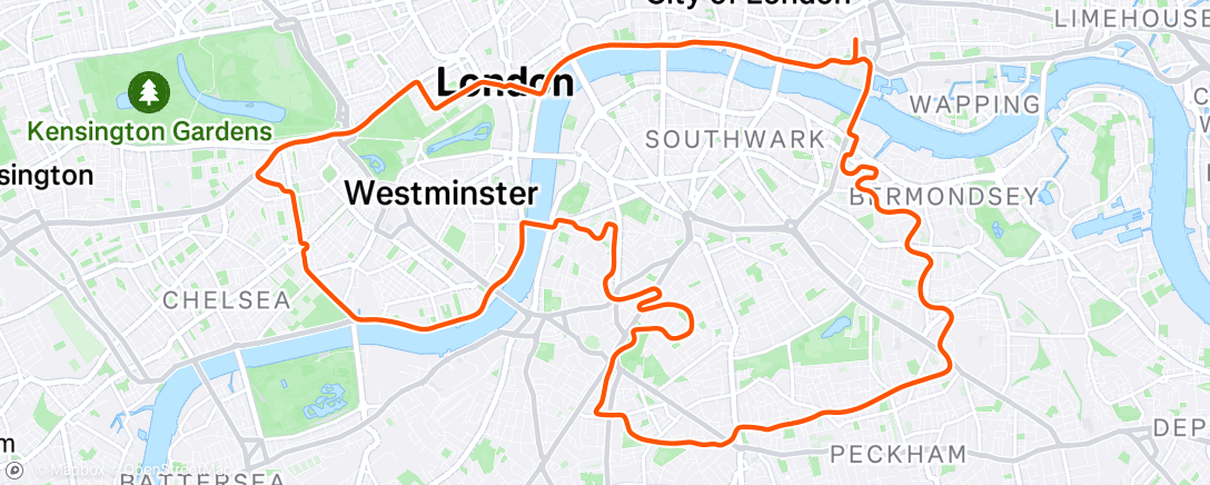 Map of the activity, Zwift - Group Workout: Squadra Castelli (C) on Greatest London Loop in London