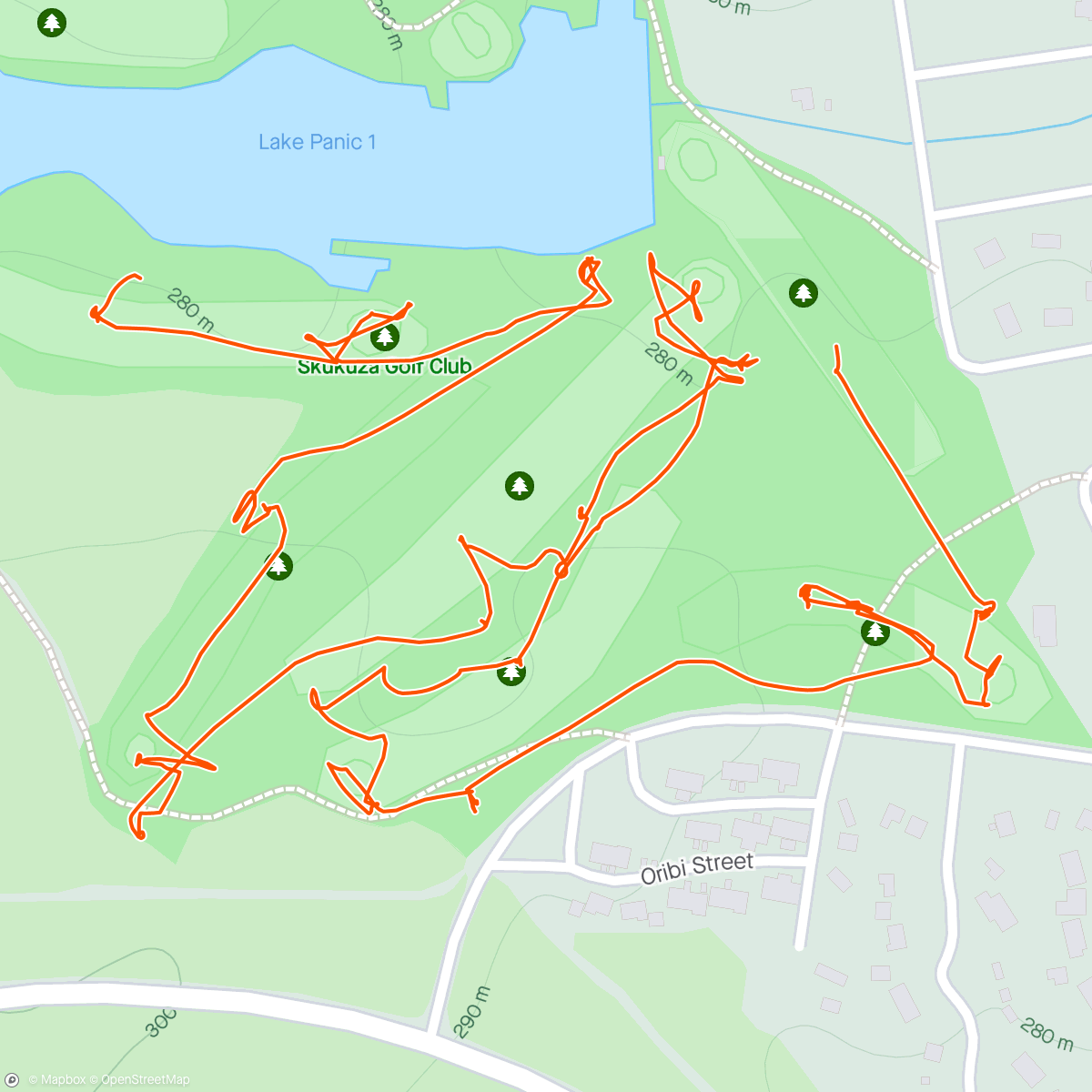 Mapa de la actividad, Lunch Golf