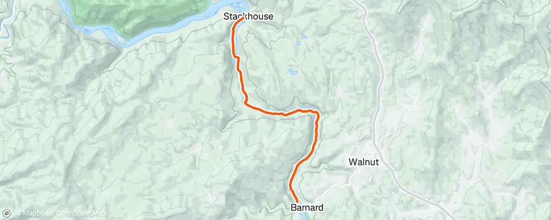 Map of the activity, Afternoon Kayaking