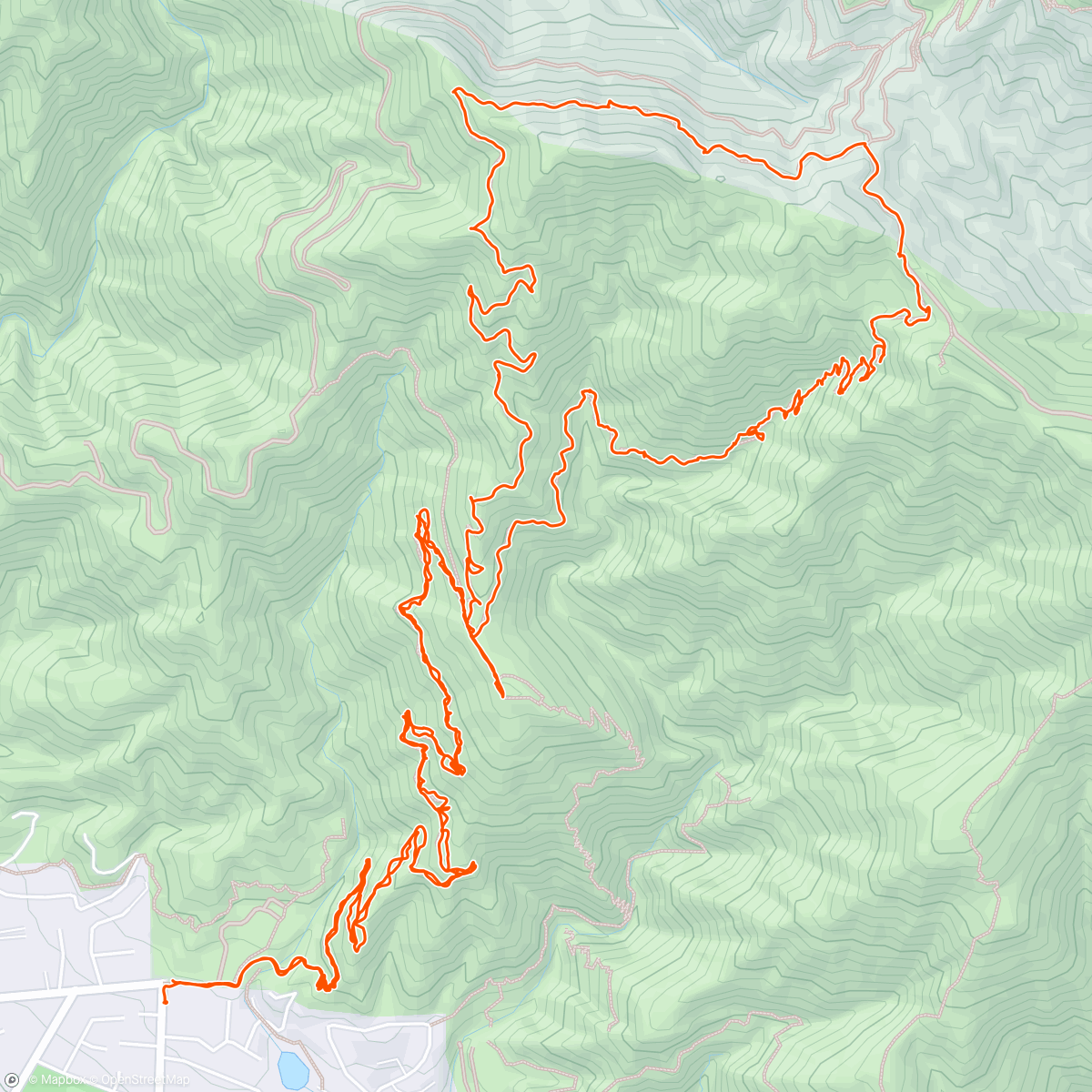 Map of the activity, Sam Merrill to Inspiration Point