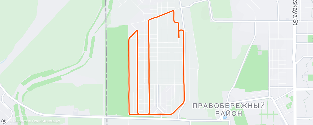 Map of the activity, Утренний забег