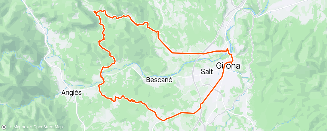 Map of the activity, Girona Day 5: Mas Lunes Loop