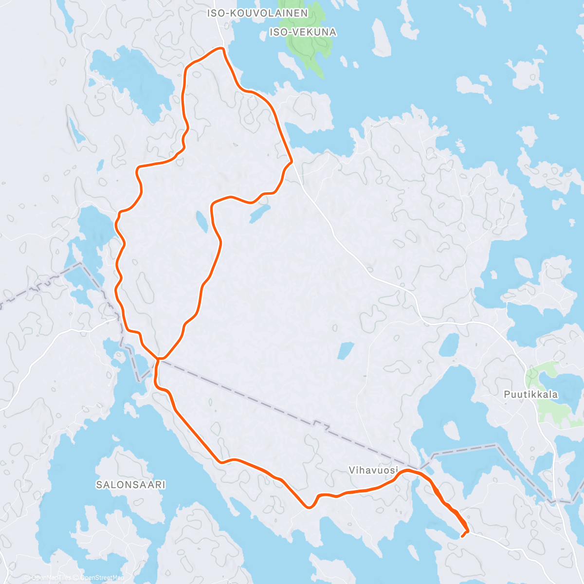 Map of the activity, Afternoon Ride