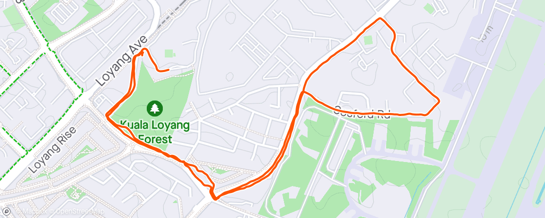 Map of the activity, Loyang Lumps 5.3 km