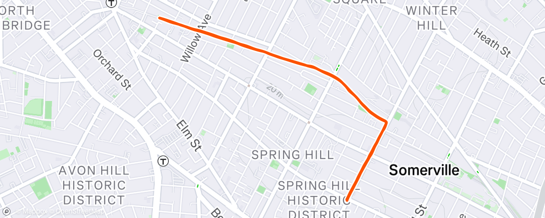 Map of the activity, Afternoon Walk