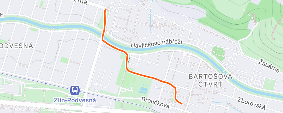 Map of the activity, Morning Run