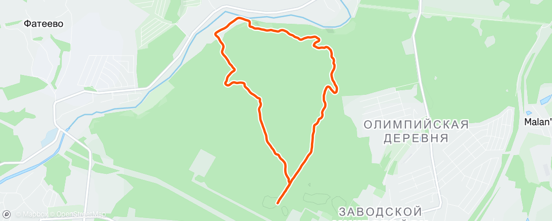 Map of the activity, Morning Run