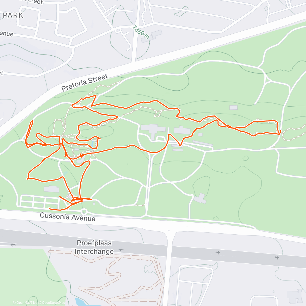 Map of the activity, Lekker stappie 🎶☕️🤩 🌳 🍃 saam Dalene Linette, Meline , Johaline en Tania 🎶