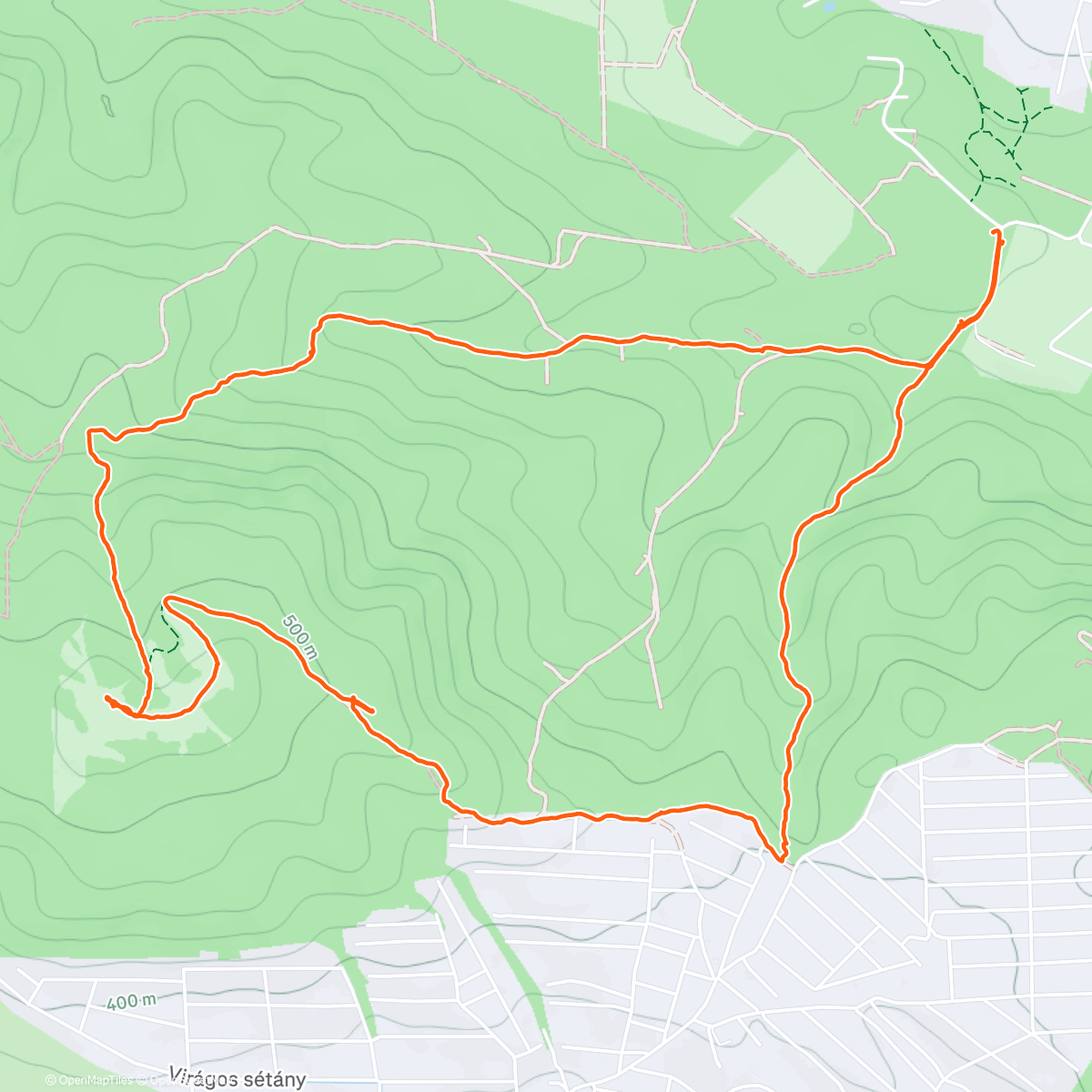 Map of the activity, Morning Hike