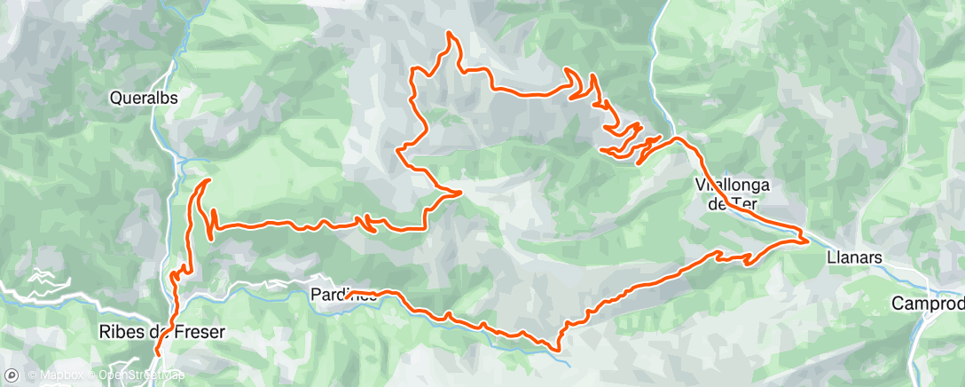 Map of the activity, Bicicleta por la mañana