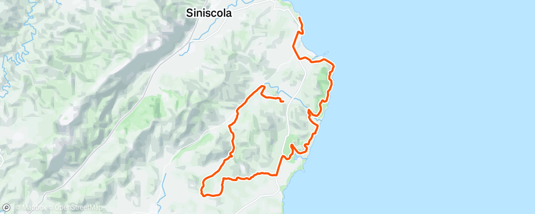 Map of the activity, Uci gravel Sardinia DNF