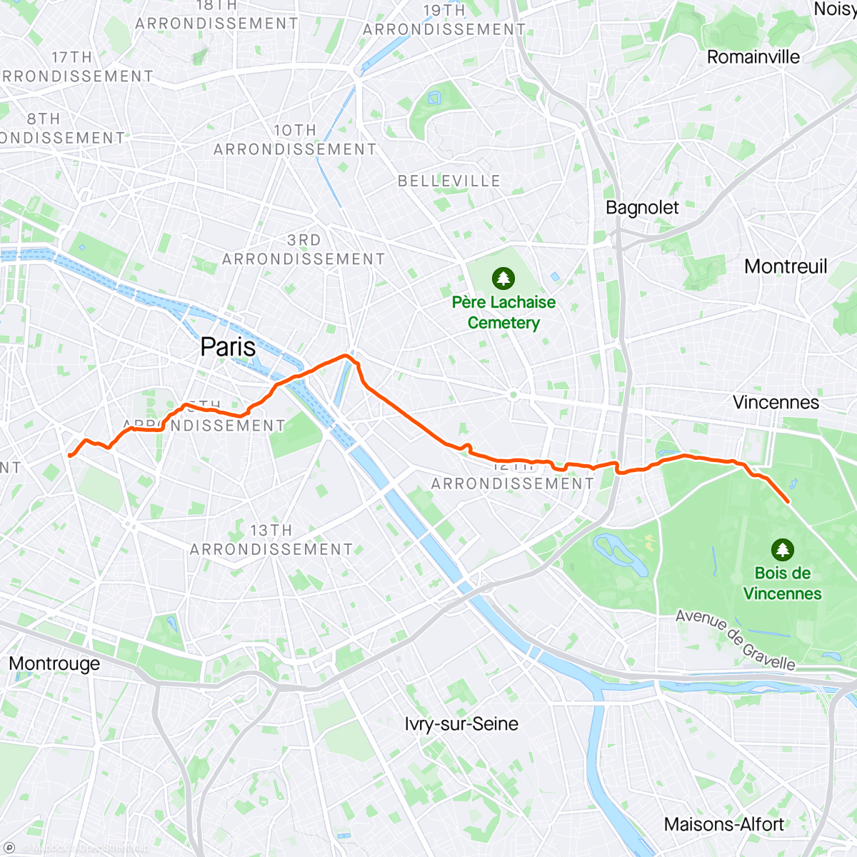 Mapa da atividade, 🚶‍♂️ - Vélo In Paris 2024