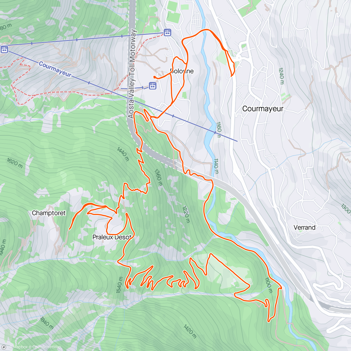 Map of the activity, I' arpetta