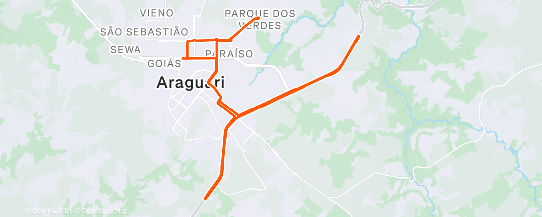 Map of the activity, Afternoon Mountain Bike Ride