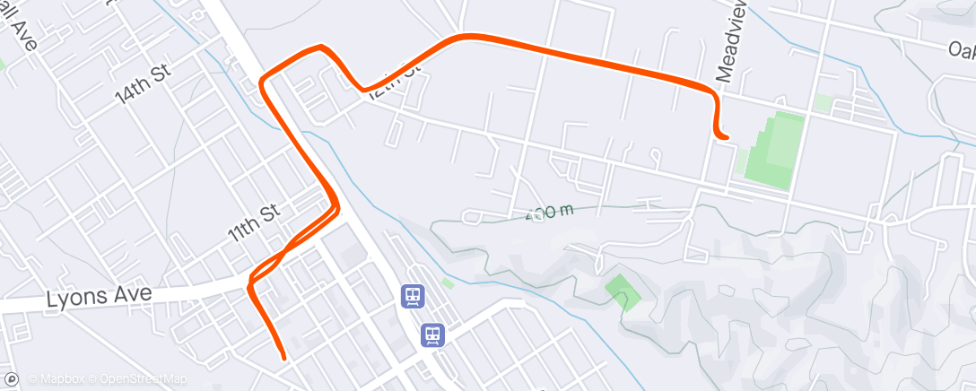 Mapa da atividade, Evening Run