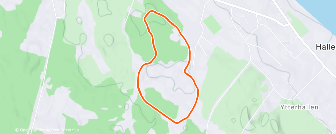 Map of the activity, Afternoon Run