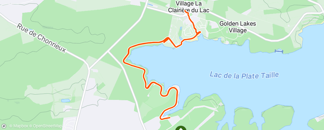 Map of the activity, Course à pied le matin