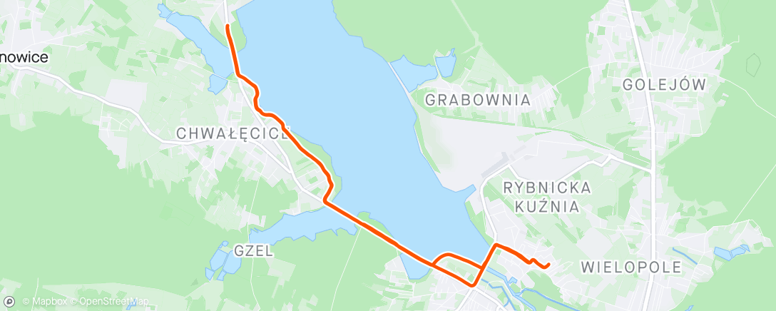 Map of the activity, Evening Run