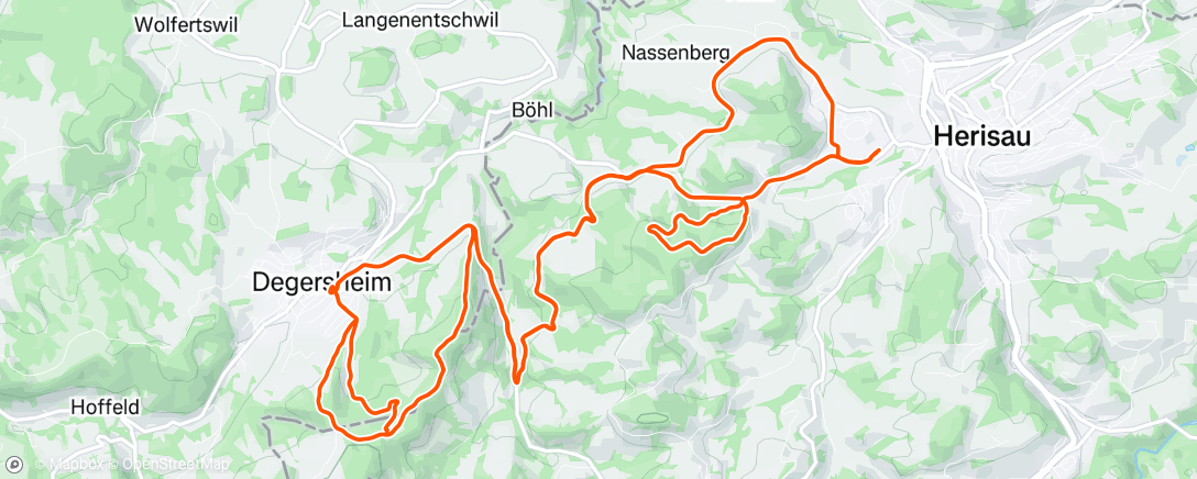 Map of the activity, Abendradfahrt