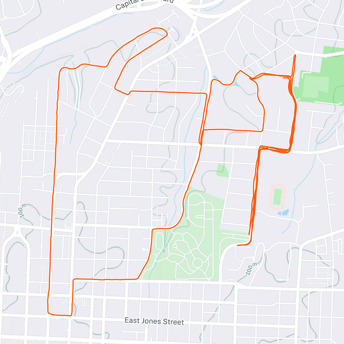 Map of the activity, First official Big Cat/East Mordecai/Not-yet-named run club ❤️‍🔥🏃‍♂️‍➡️