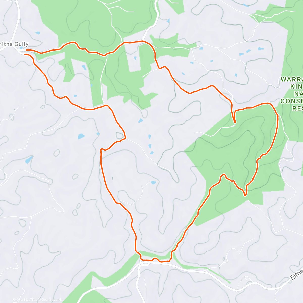 Mappa dell'attività Smiths gully