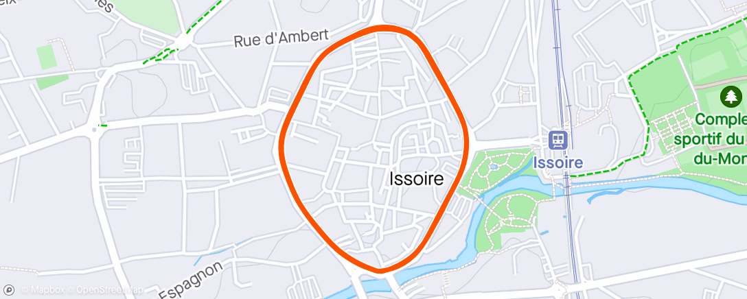 Map of the activity, Gp Issoire 3e