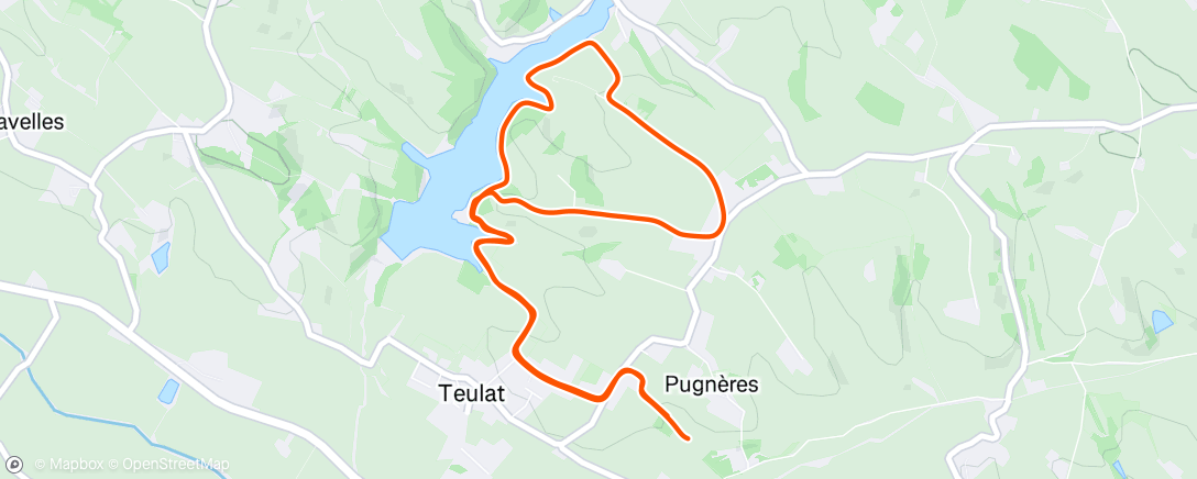 Mapa da atividade, Trail La teulatoise🤘