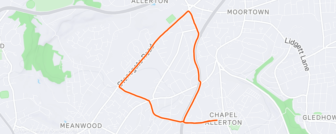 Map of the activity, Run