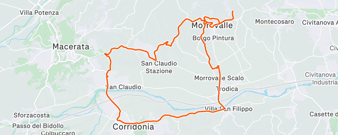 Карта физической активности (Pedalata pomeridiana)