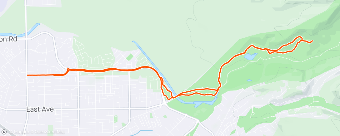 Map of the activity, Workout ride