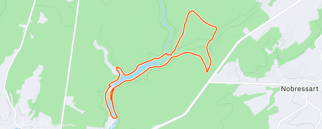 Map of the activity, Lunch Run