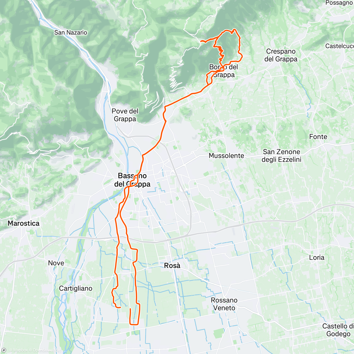 Map of the activity, Sessione di mountain biking mattutina