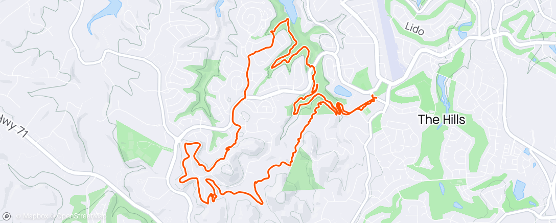 Carte de l'activité Afternoon Mountain Bike Ride
