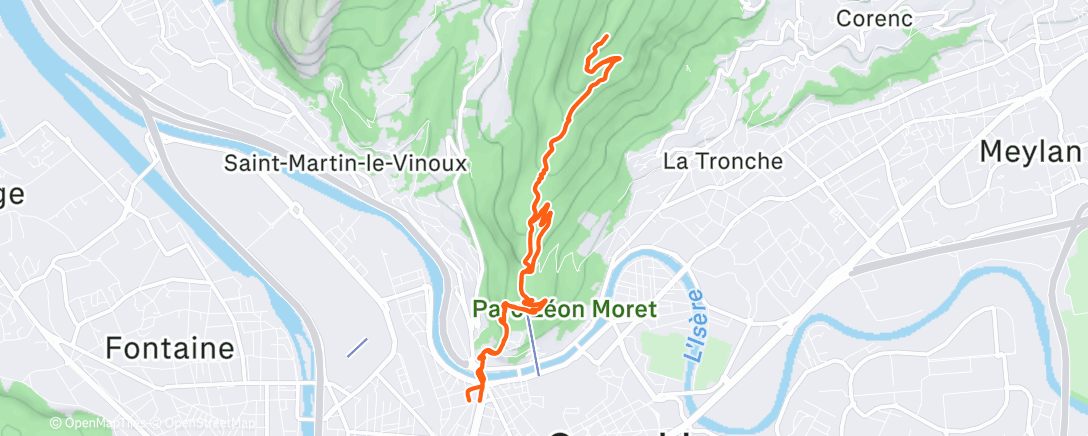 Map of the activity, Rachais du dimanche | Obj Distance 2025: 3207/3000km