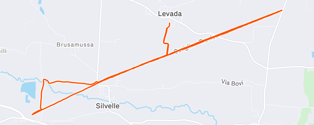 Map of the activity, Corsa dell'ora di pranzo