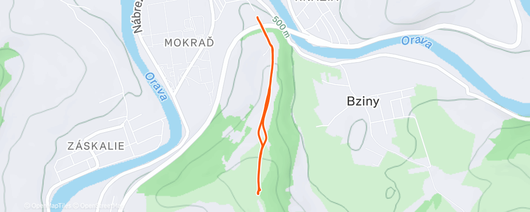 Map of the activity, Lunch Hike