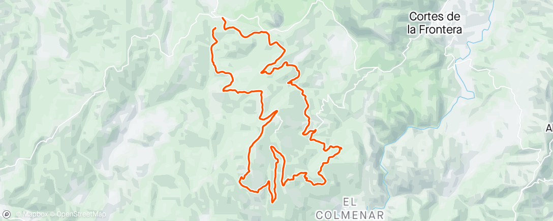 Mapa de la actividad, Bicicleta de montaña matutina