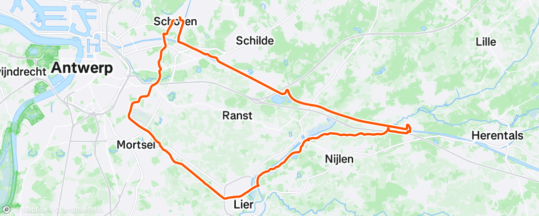 Map of the activity, Morning Ride