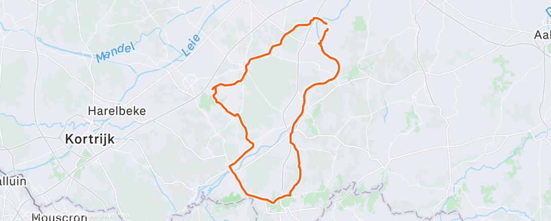 Map of the activity, Fietsen