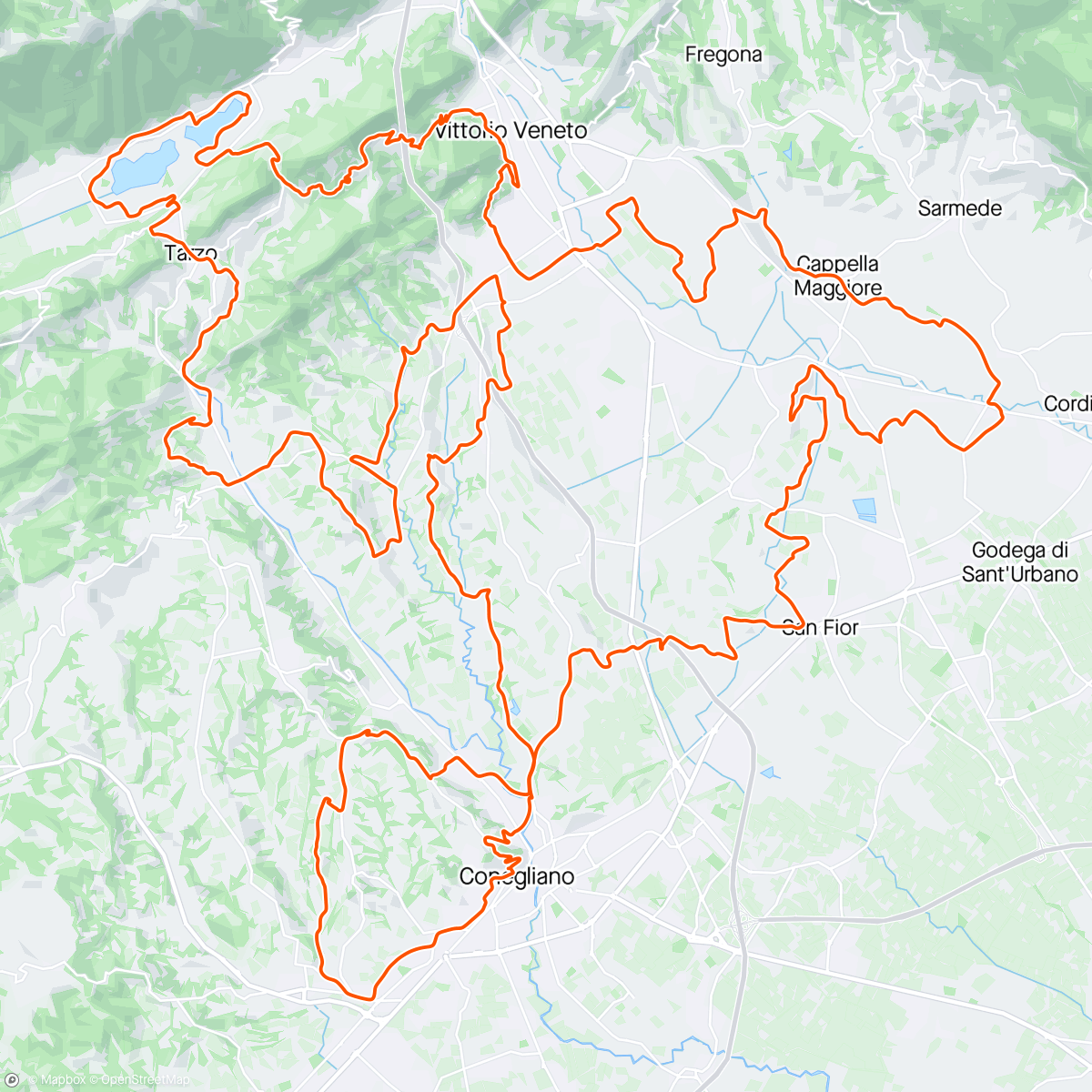 Map of the activity, La Ronda Fiandre Trevigiane 🇧🇪