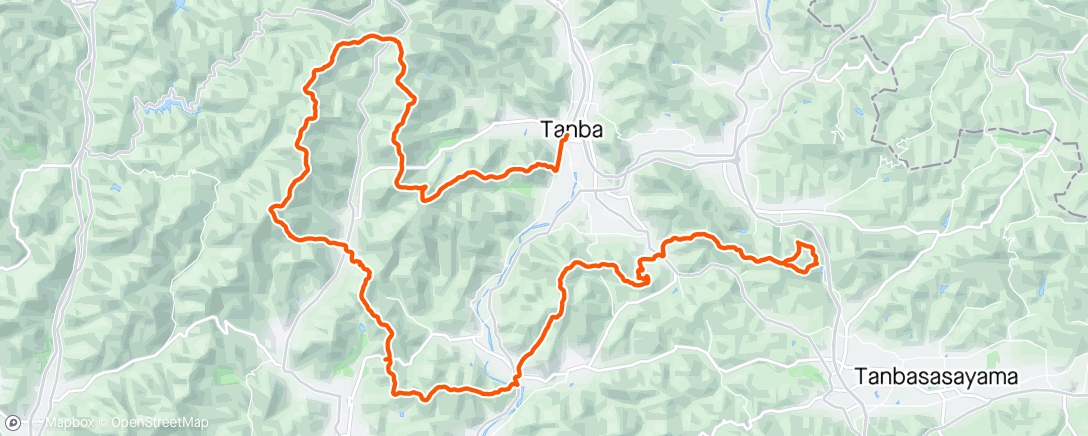 Map of the activity, TAMBA100試走会（100km試走）