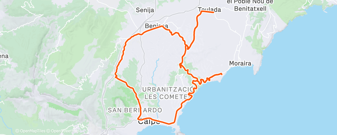 Map of the activity, Morning Ride