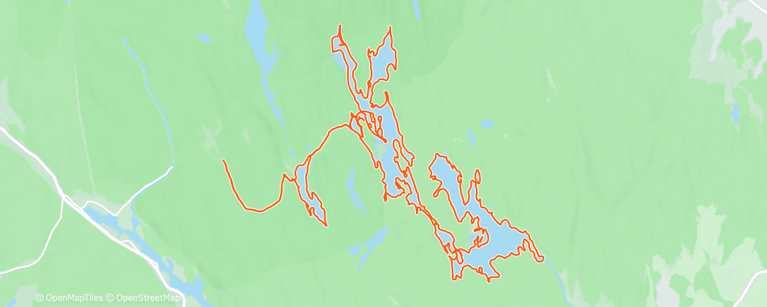Map of the activity, BØRTERVANNA MED RAUSJØEN ON TOPP
