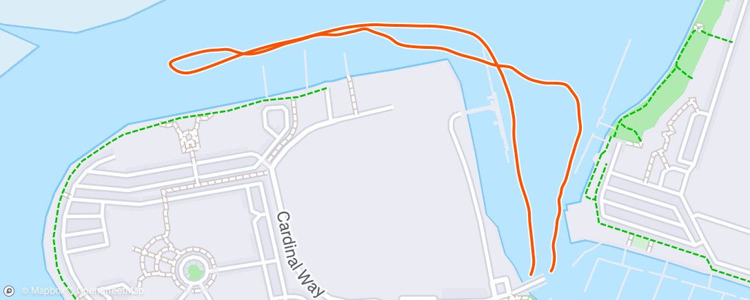 Map of the activity, Afternoon Stand Up Paddling