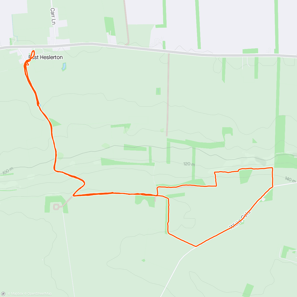 Map of the activity, Very wet and muddy 10k