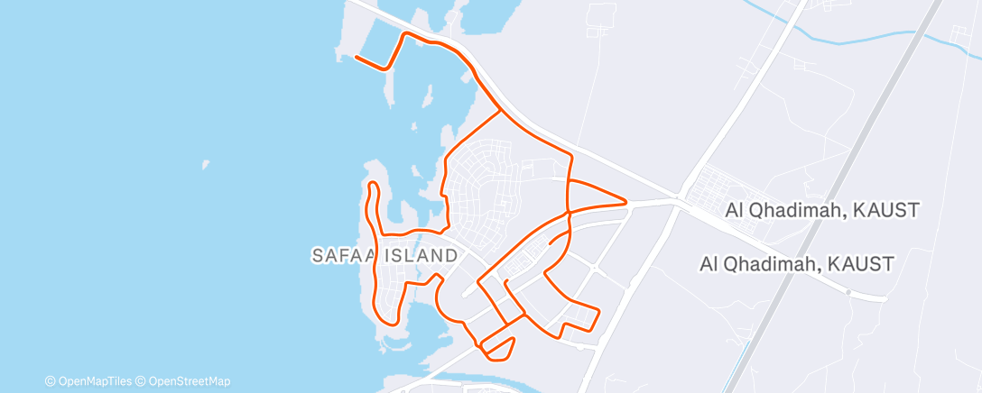 Map of the activity, Evening Ride