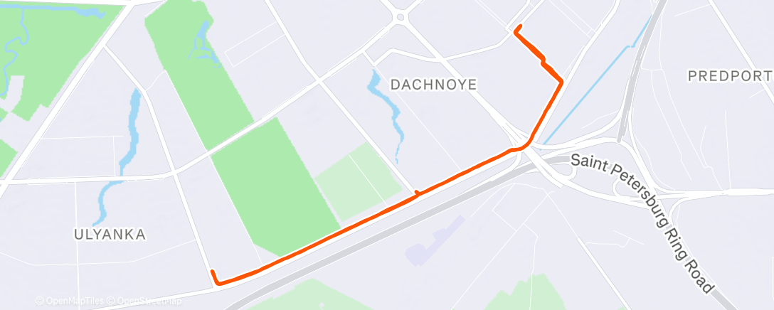 Map of the activity, Утренний забег