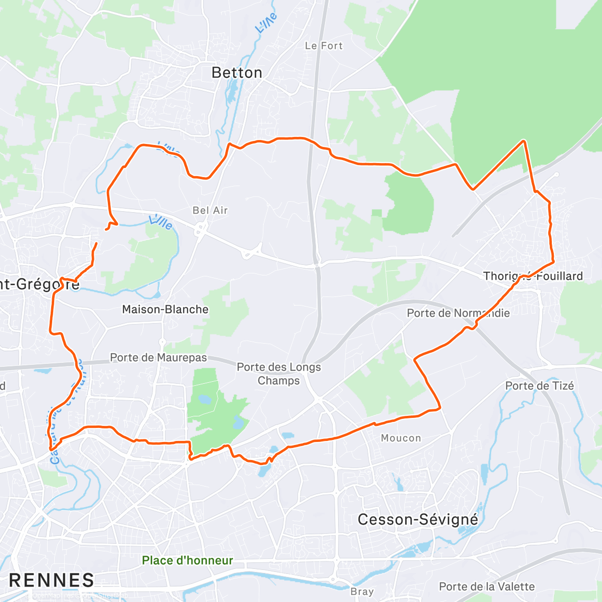 Map of the activity, After the rain rush