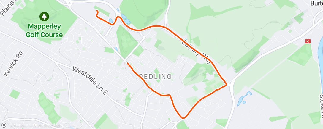 Map of the activity, Run to Sainsbury’s